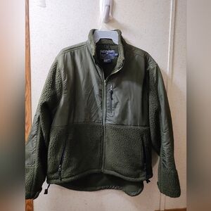 Vintage Polo Sport Ralph Lauren Fleece Jacket Sherpa Zip Up XL Moss Green Clean